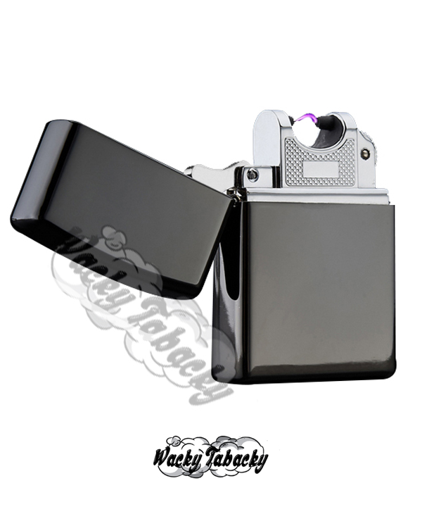 Black Electric arc lighter USB chargeable Wacky Tabacky Shop
